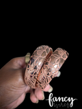 Solid Copper Floral Bangle