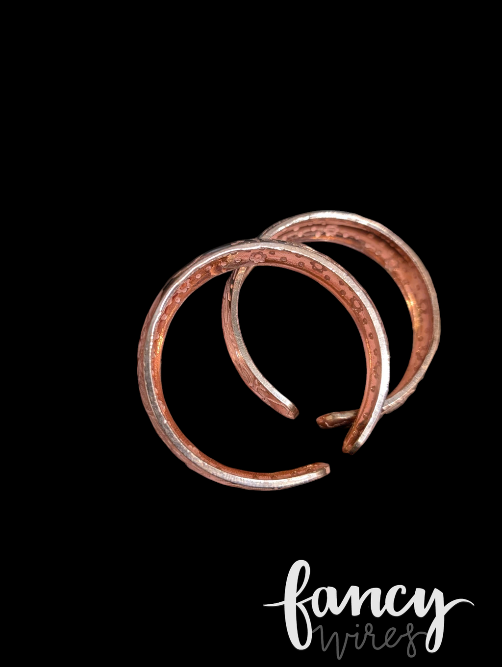 Solid Copper Floral Bangle