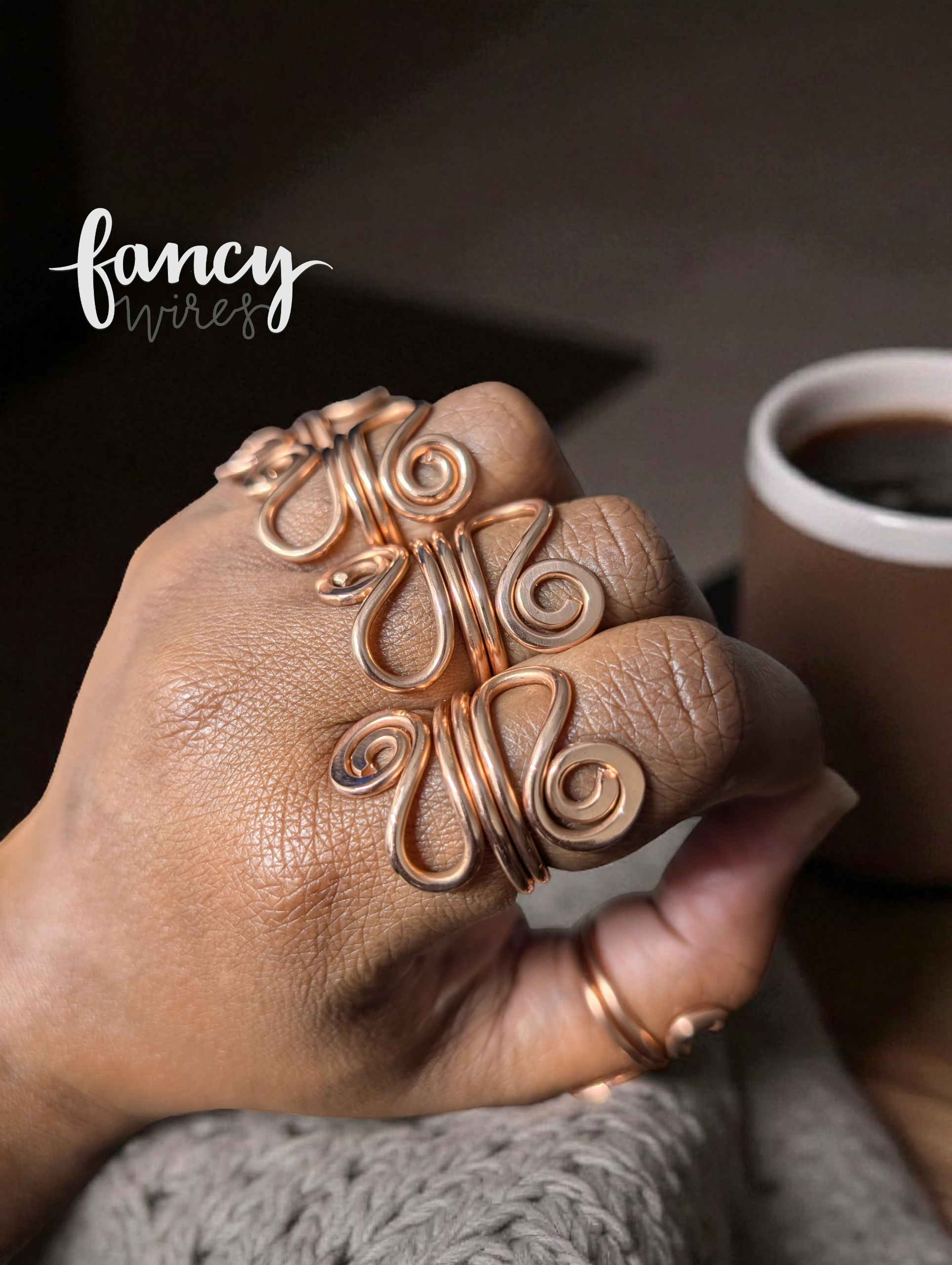 Copper Swirl Ring