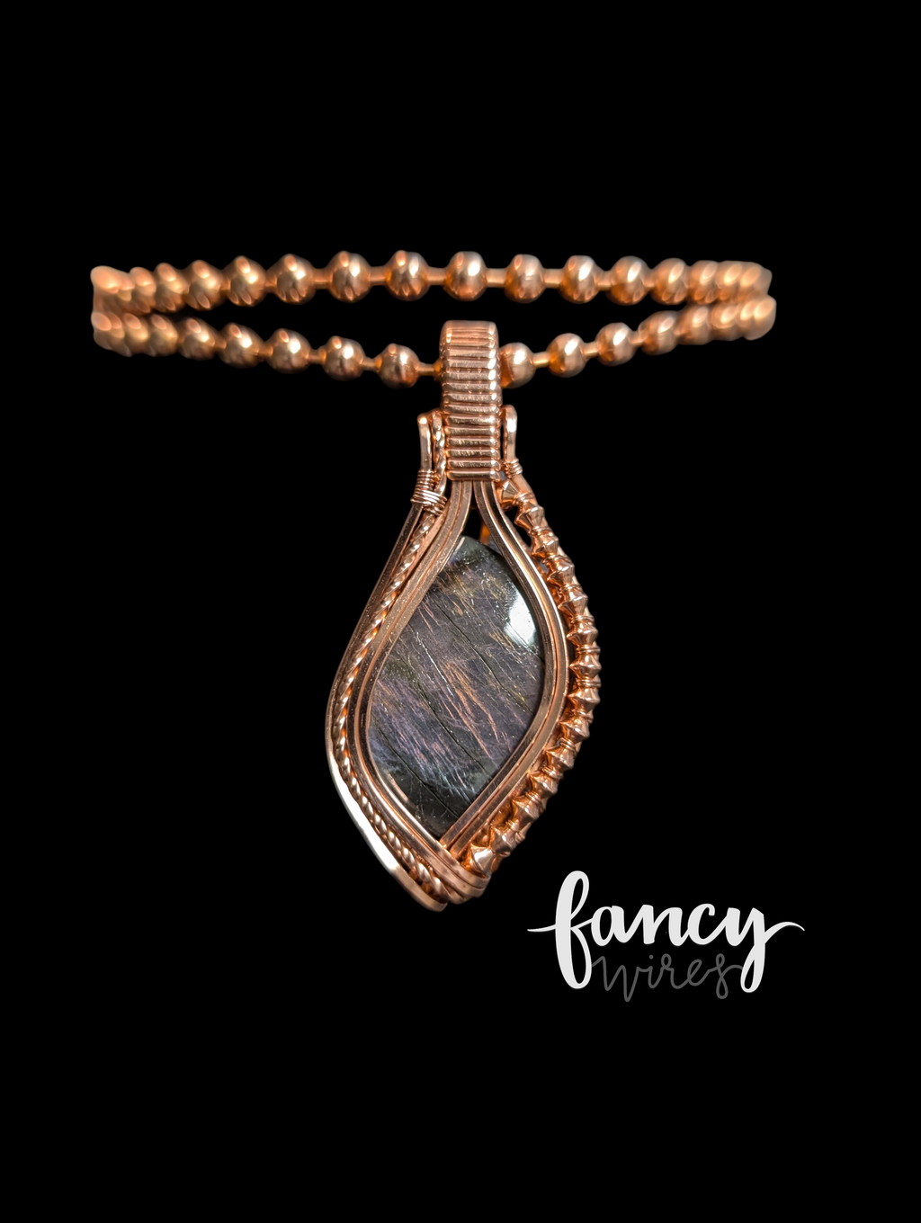 Rare Purple Flash Labradorite Pendant