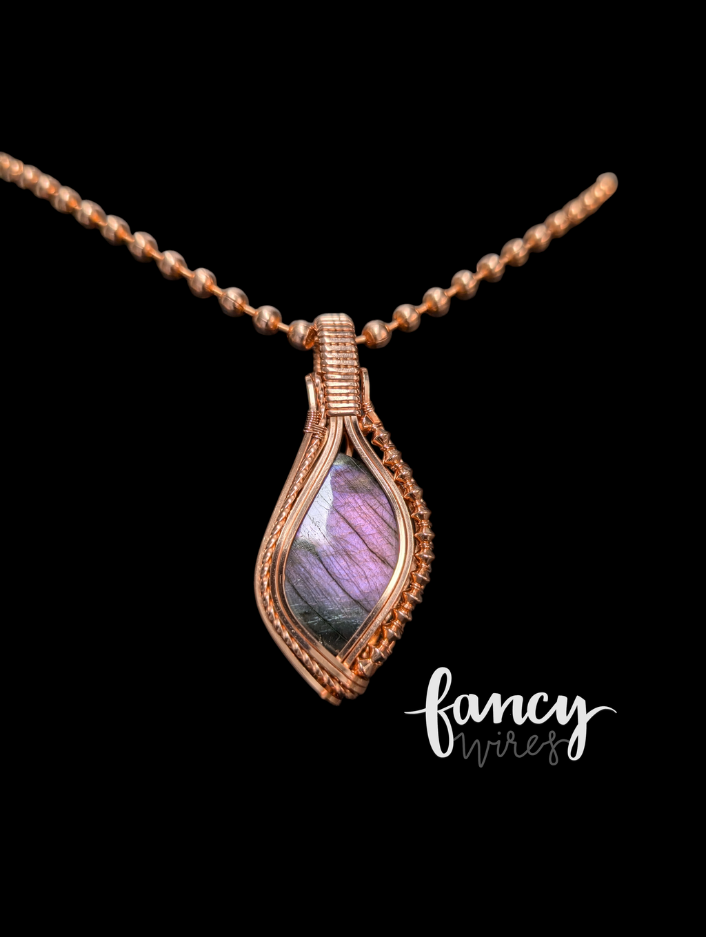 Rare Purple Flash Labradorite Pendant