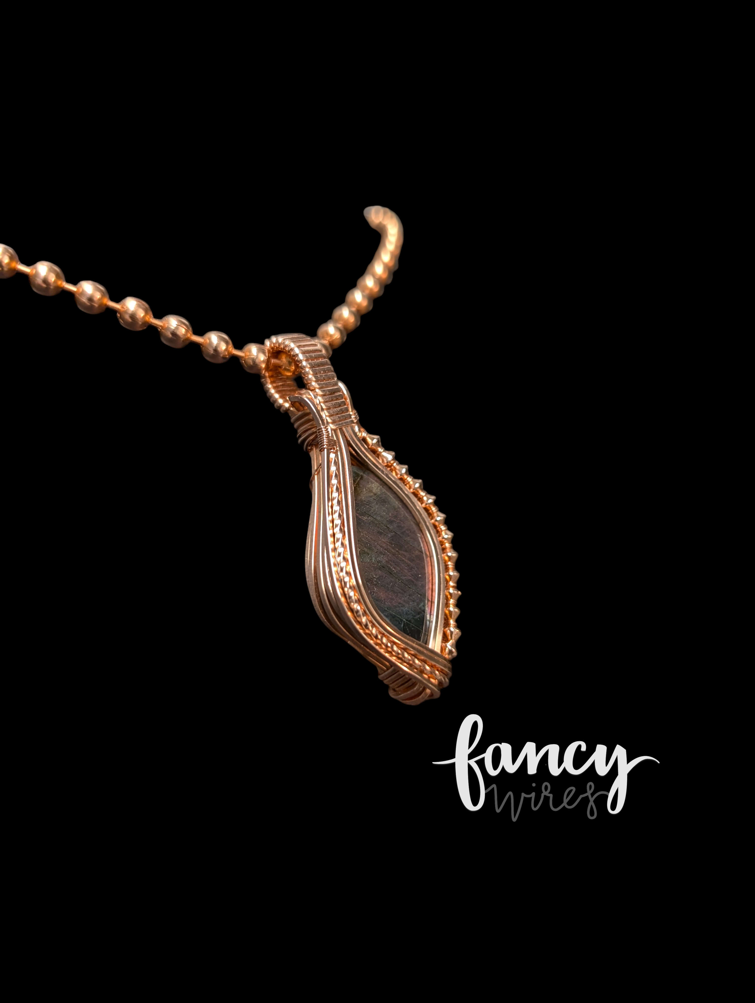 Rare Purple Flash Labradorite Pendant