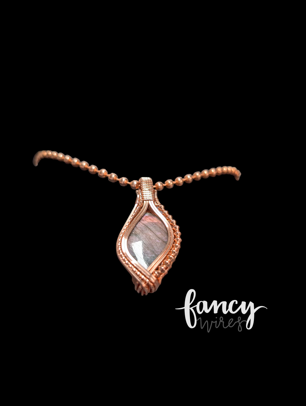 Rare Purple Flash Labradorite Pendant