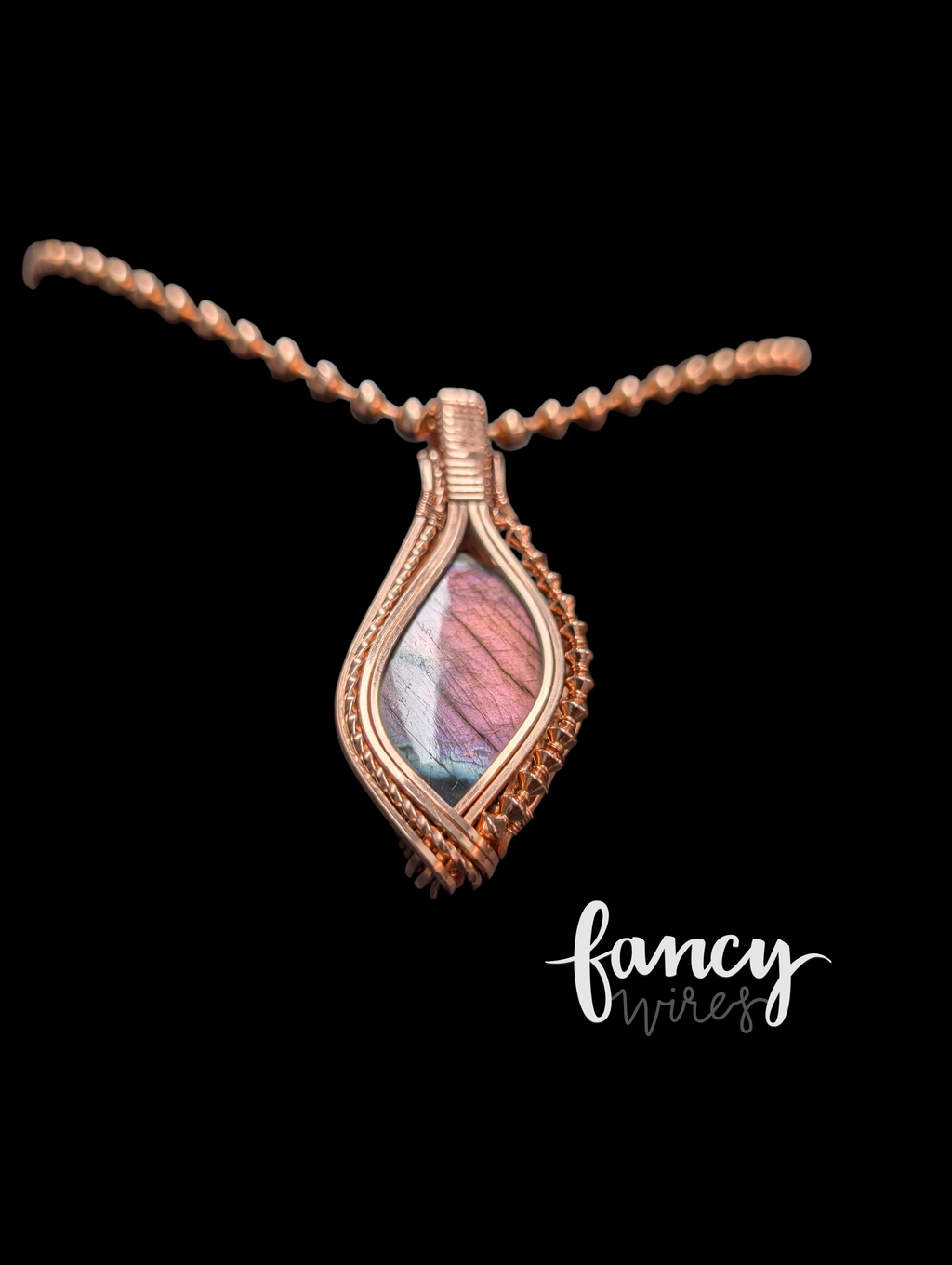 Rare Purple Flash Labradorite Pendant