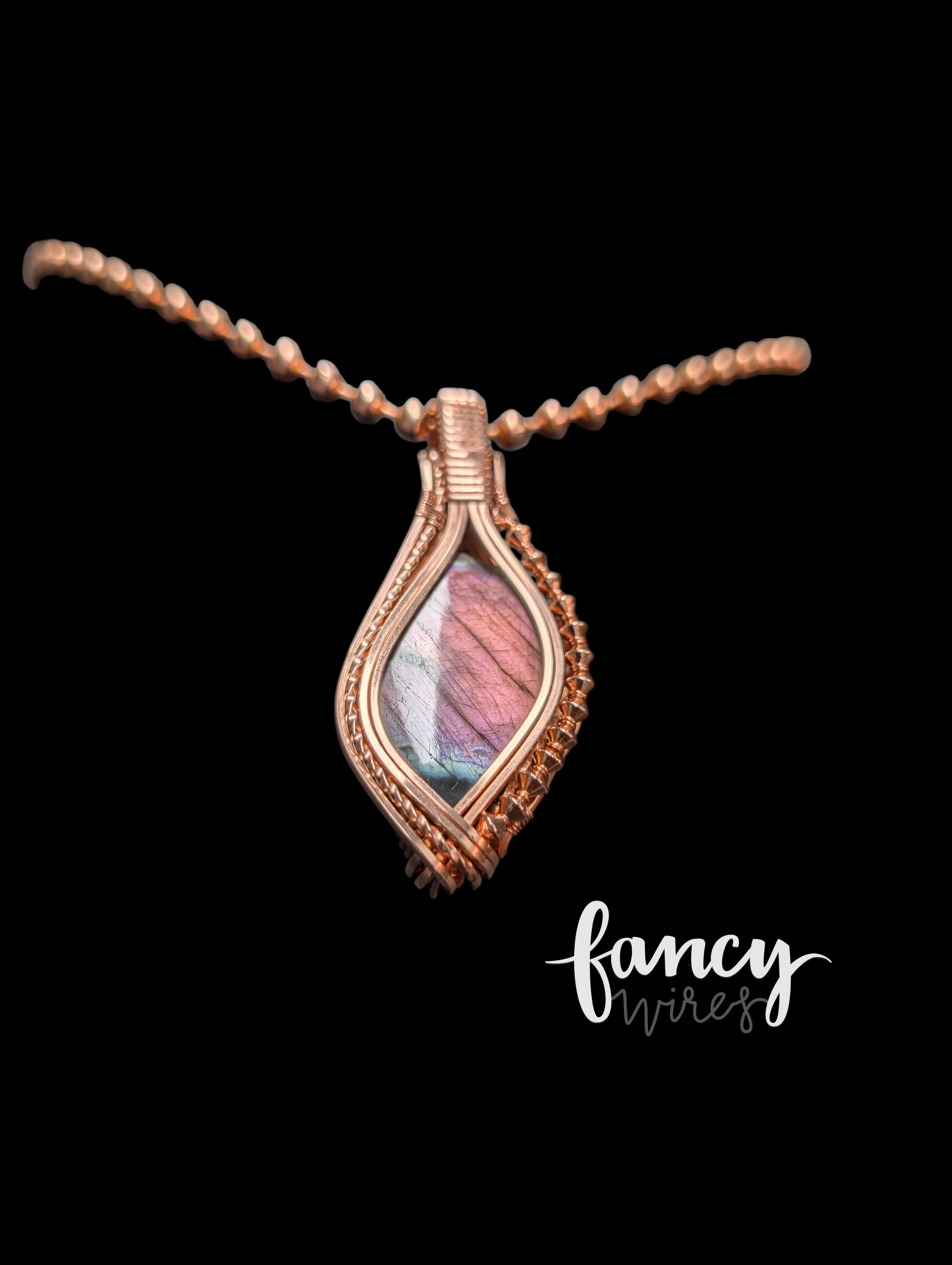 Rare Purple Flash Labradorite Pendant