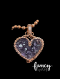 Amethyst Heart Cluster Pendant