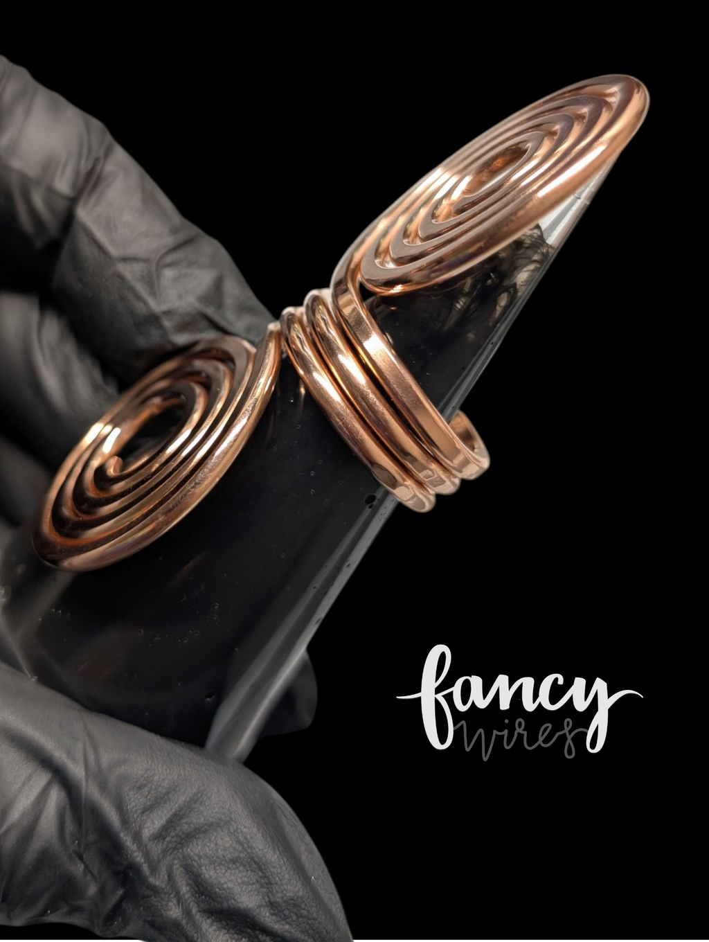 Exaggerated Spiral Copper Ring