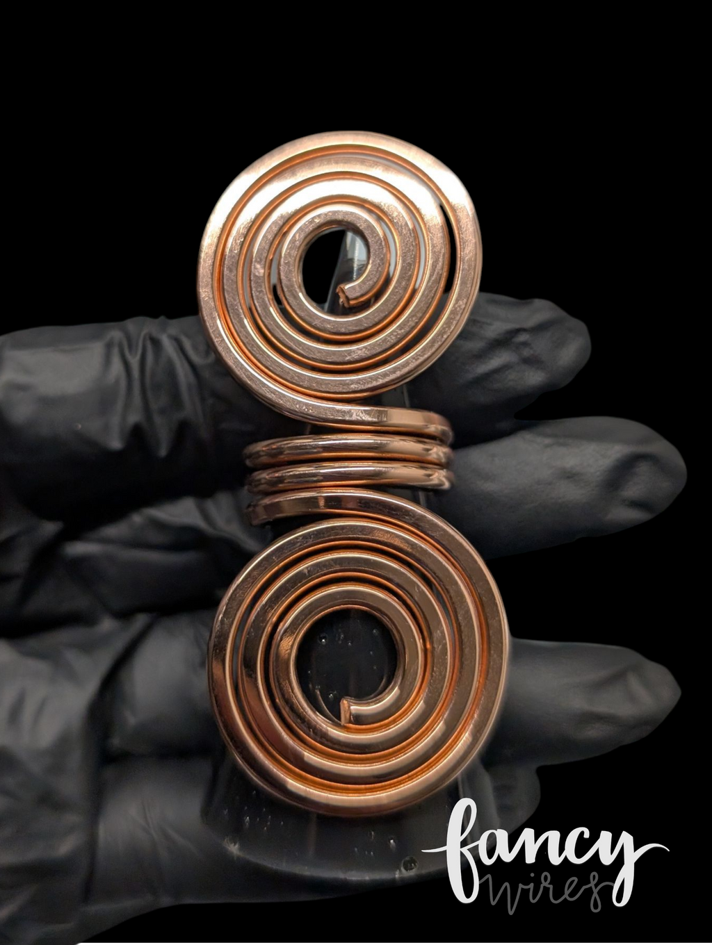 Exaggerated Spiral Copper Ring