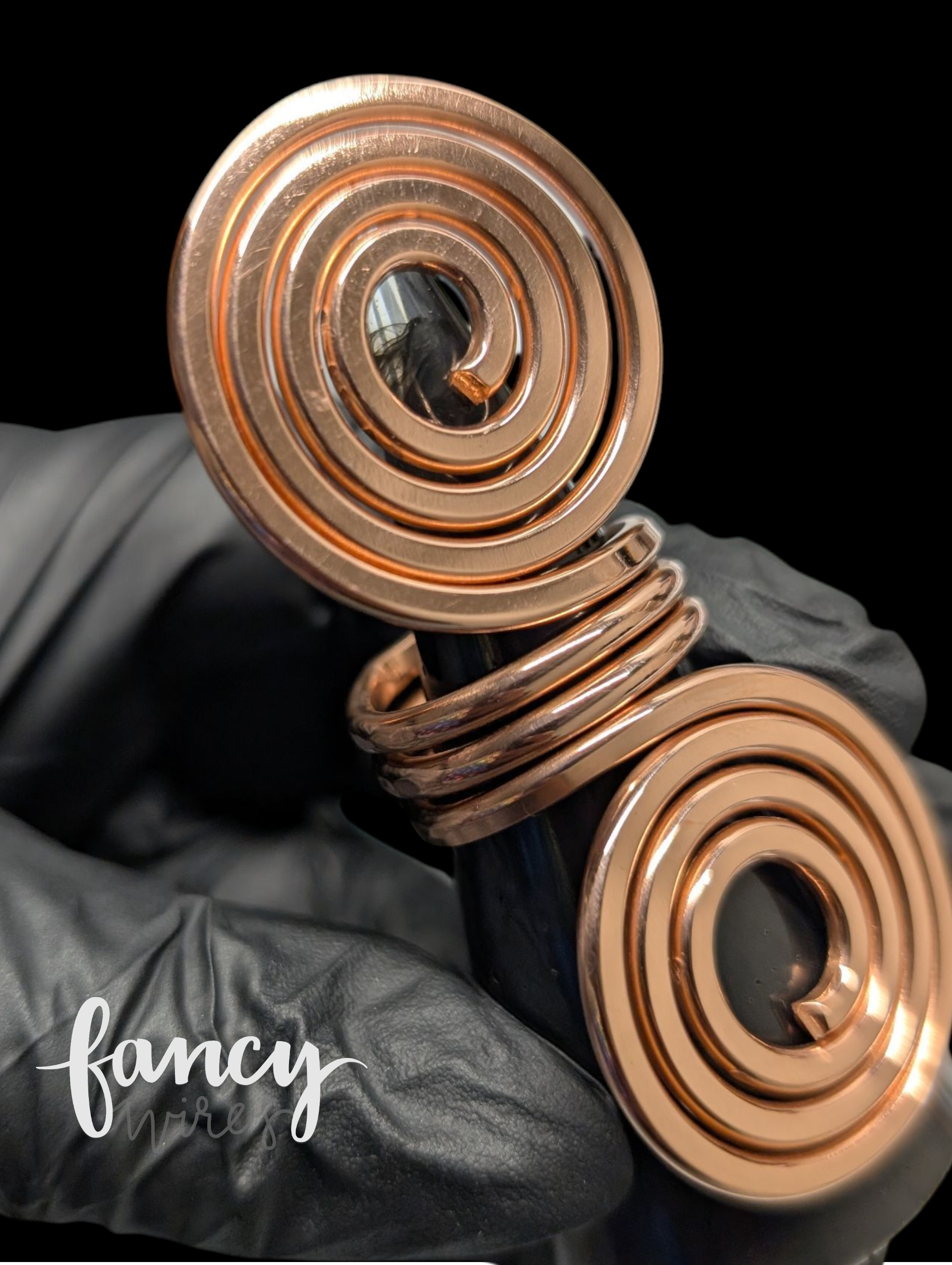 Exaggerated Spiral Copper Ring