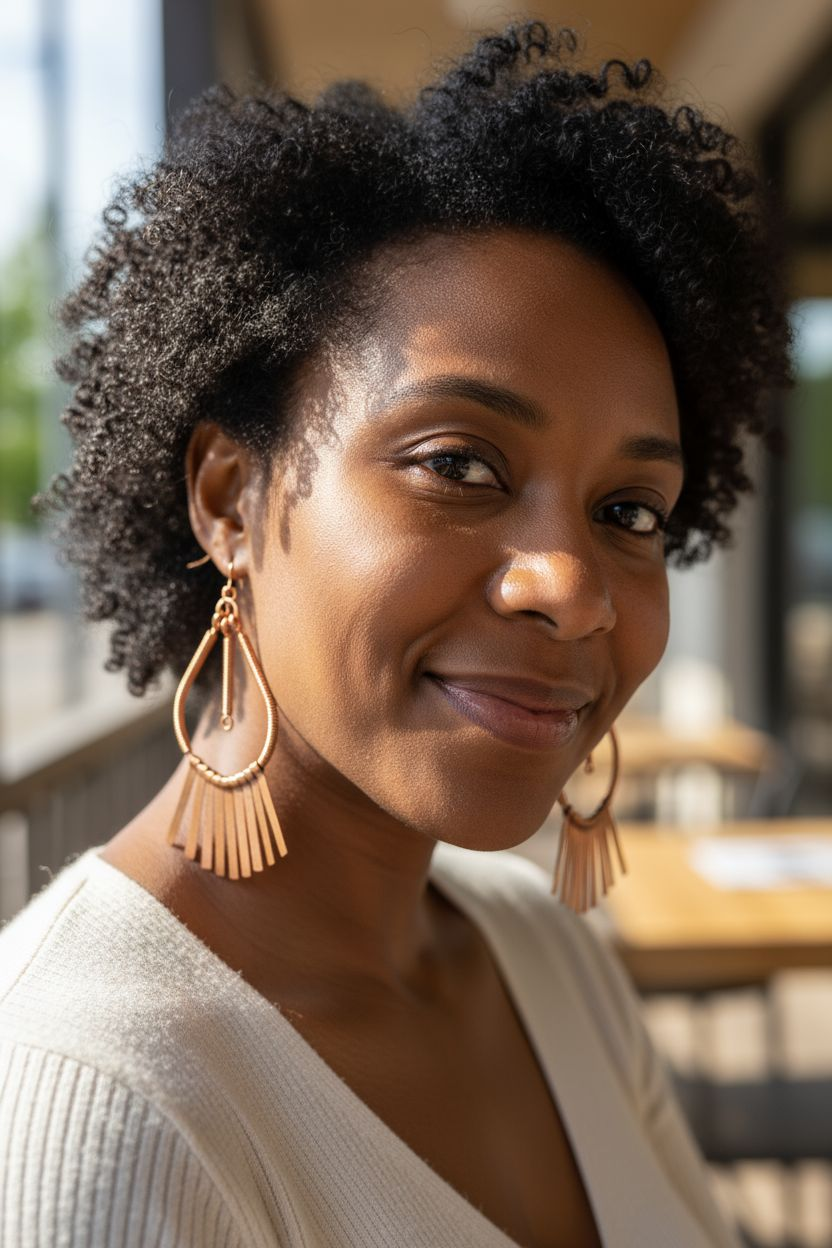 Pure Copper Chandelier Earrings