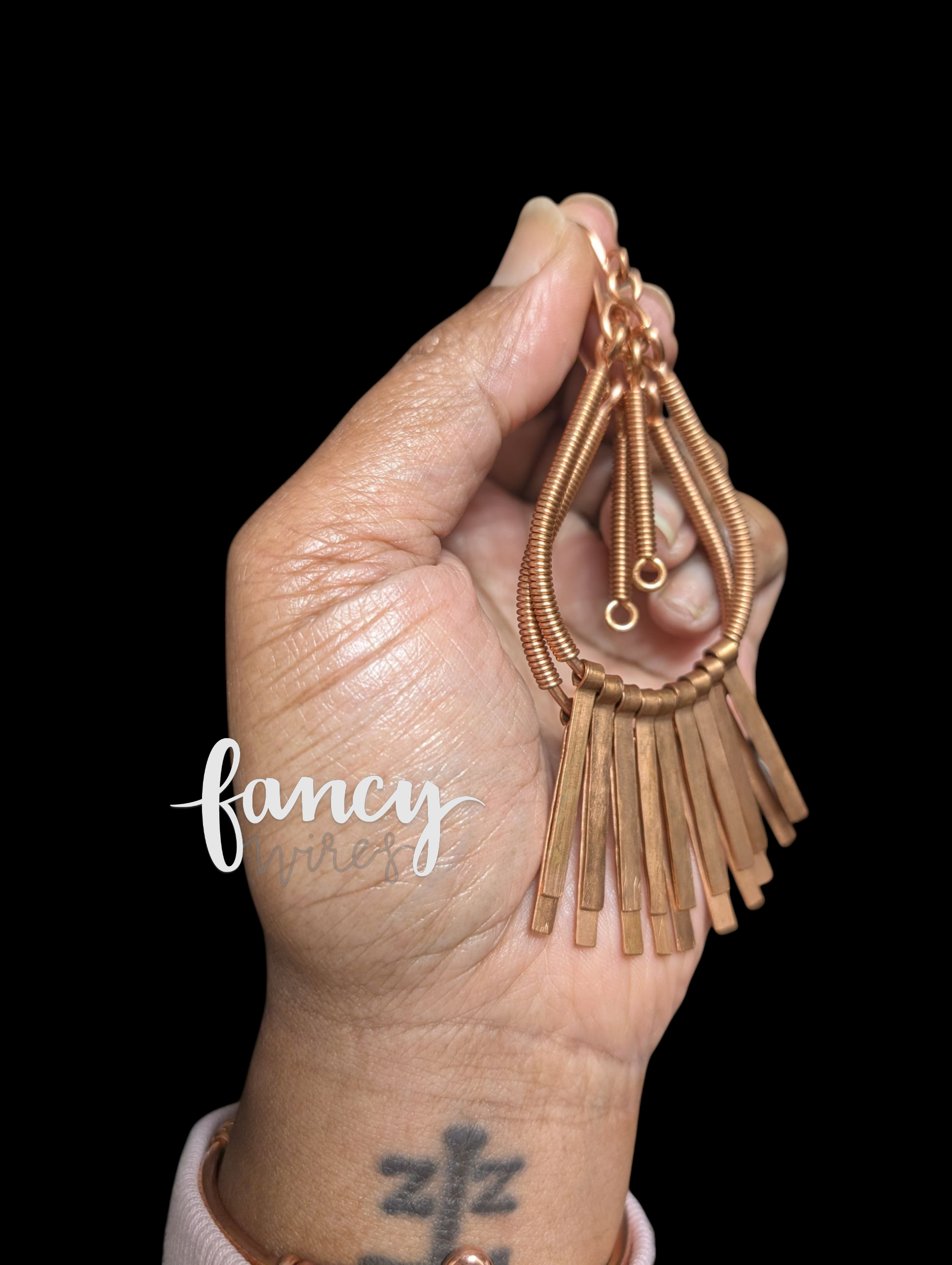 Pure Copper Chandelier Earrings