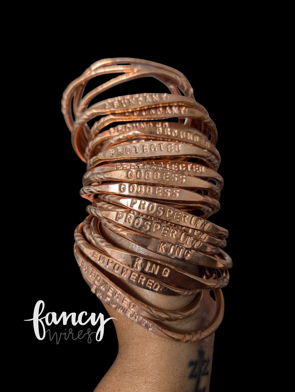 Copper Affirmation Bangles