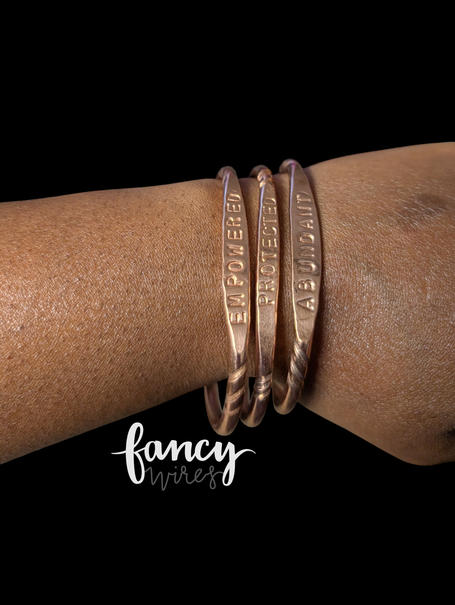 Copper Affirmation Bangles