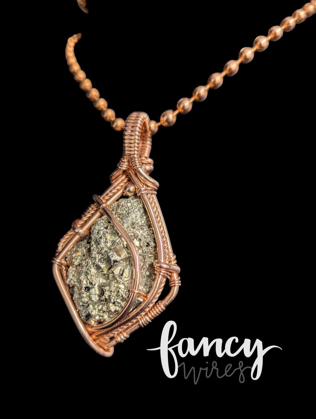 Pyrite and Copper Pendant