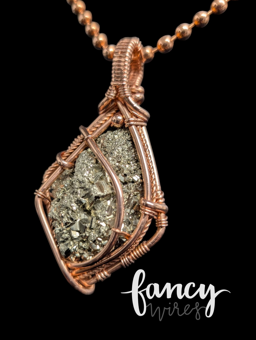 Pyrite and Copper Pendant