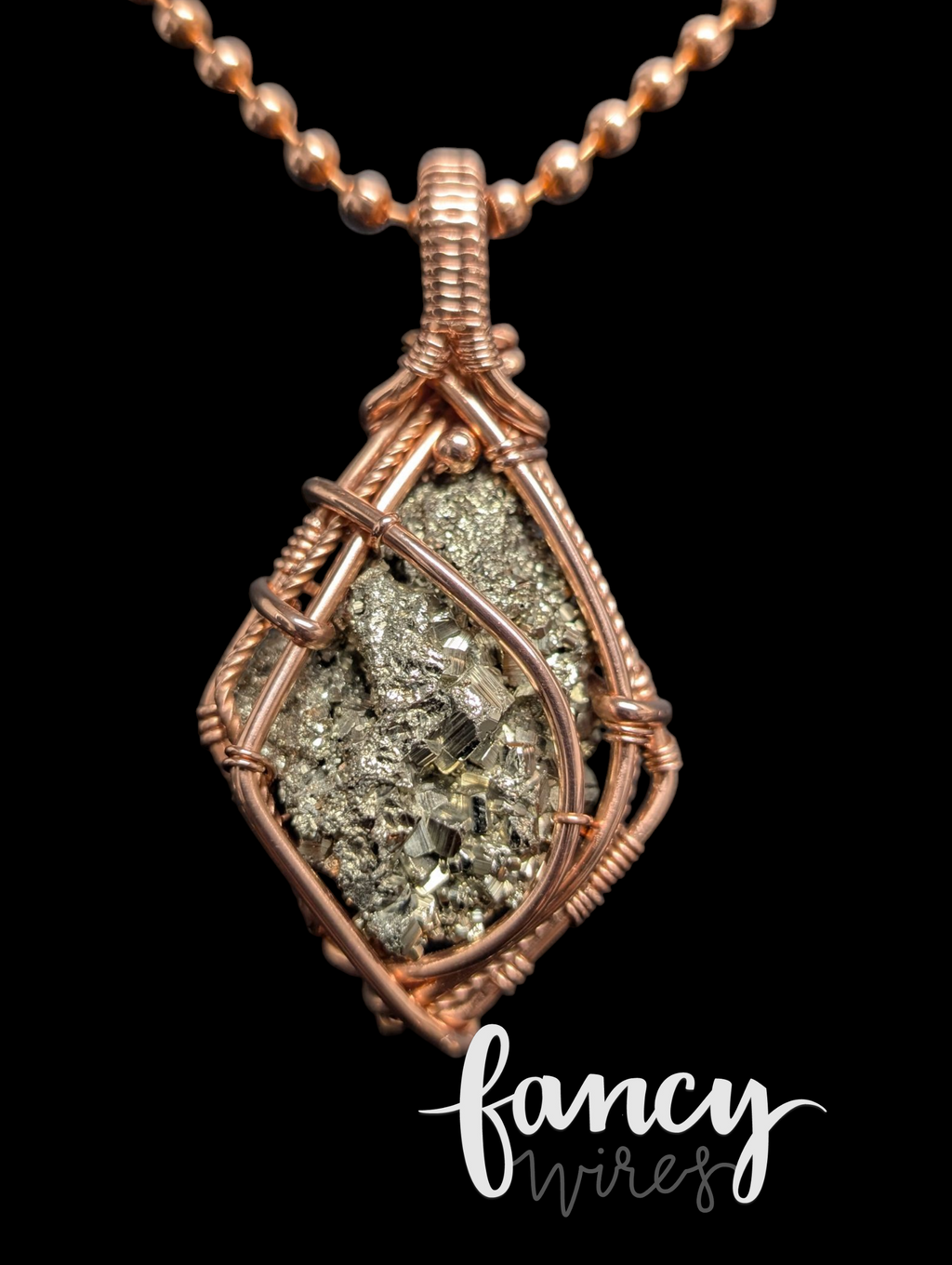 Pyrite and Copper Pendant