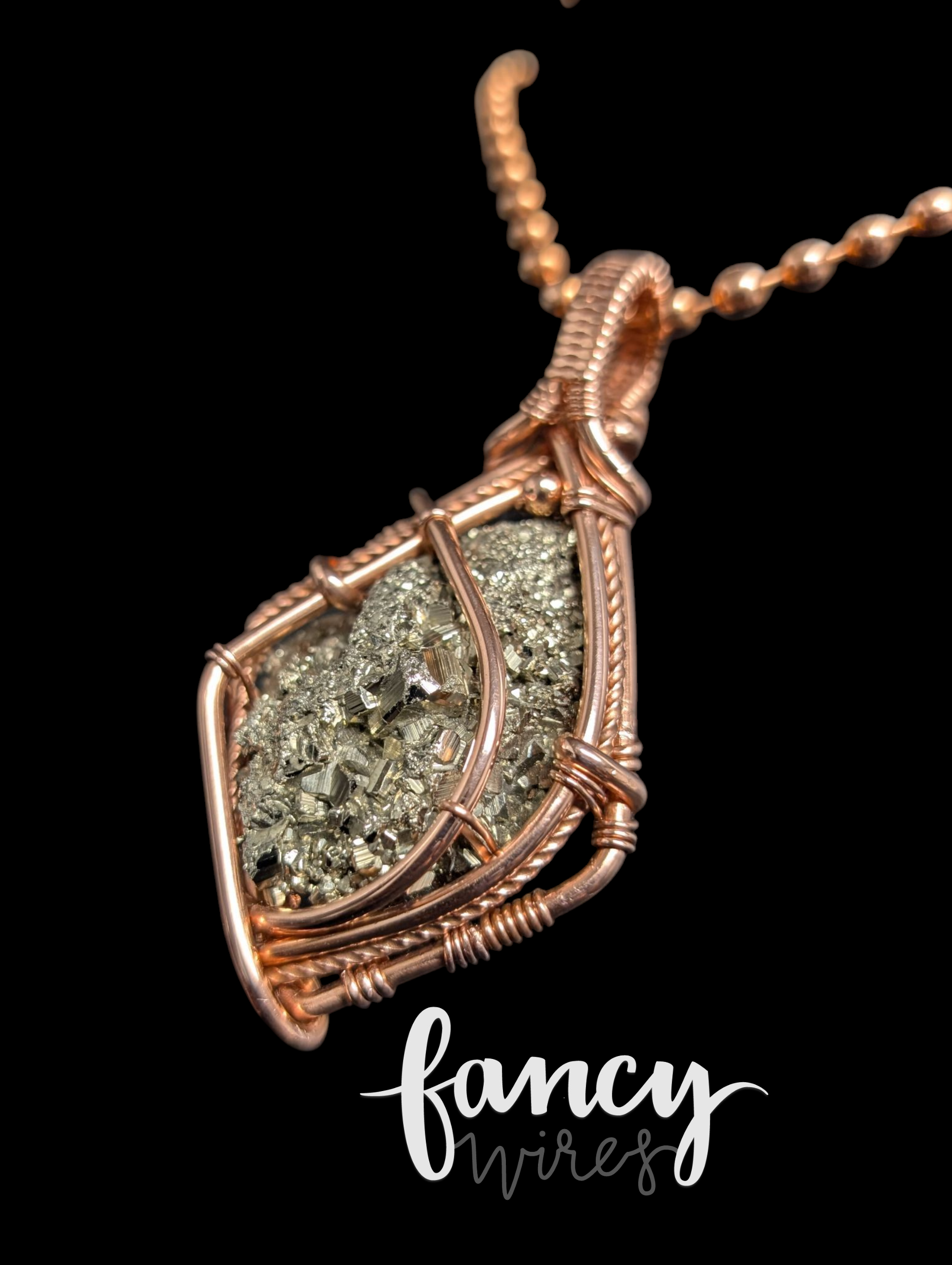 Pyrite and Copper Pendant