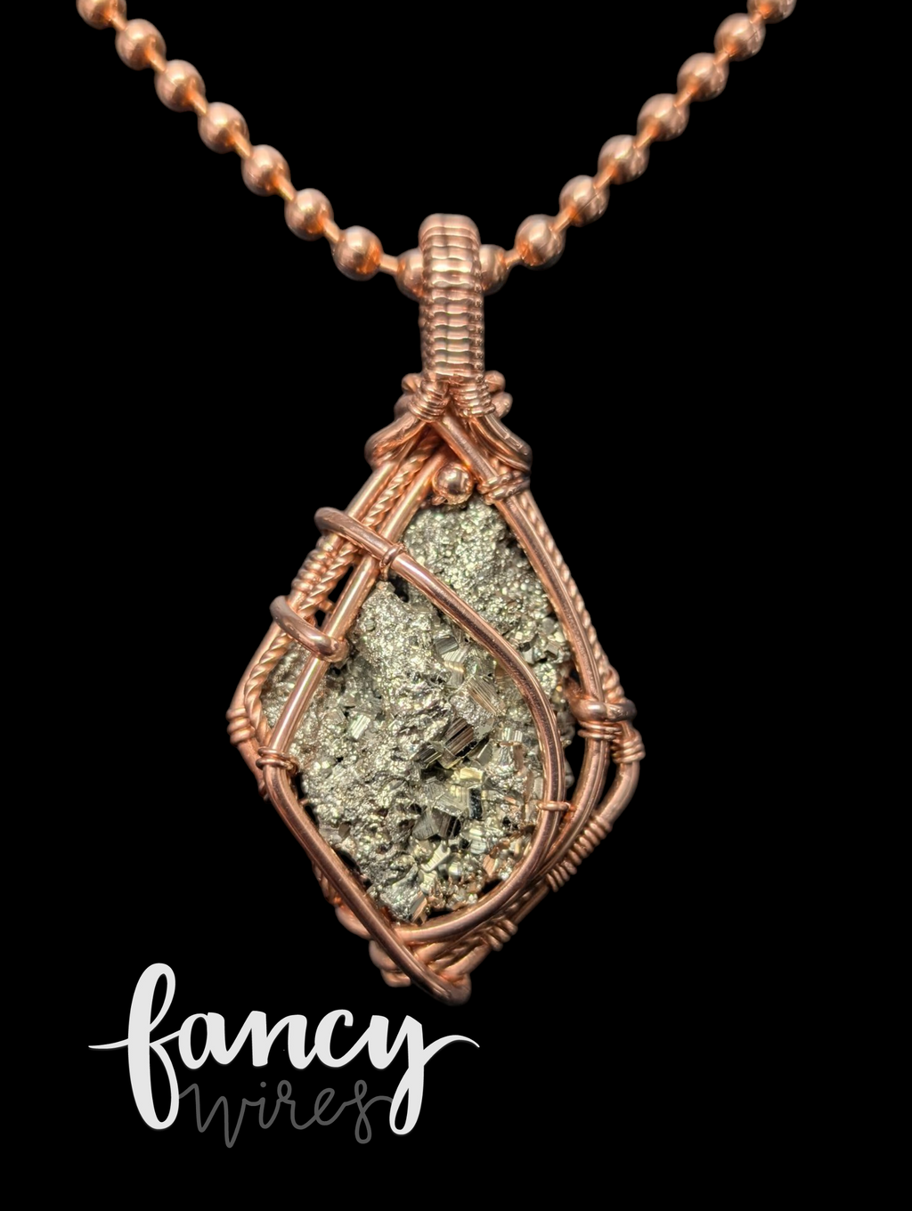 Pyrite and Copper Pendant
