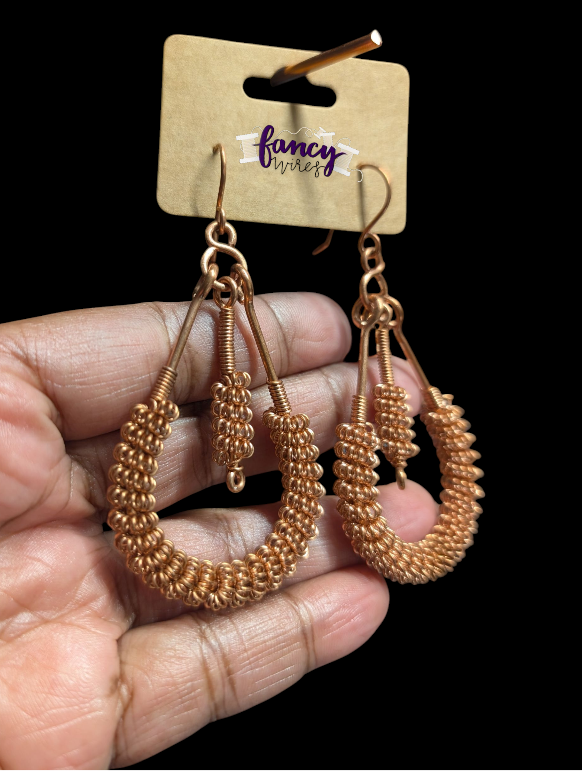 Coiled Copper Earrings