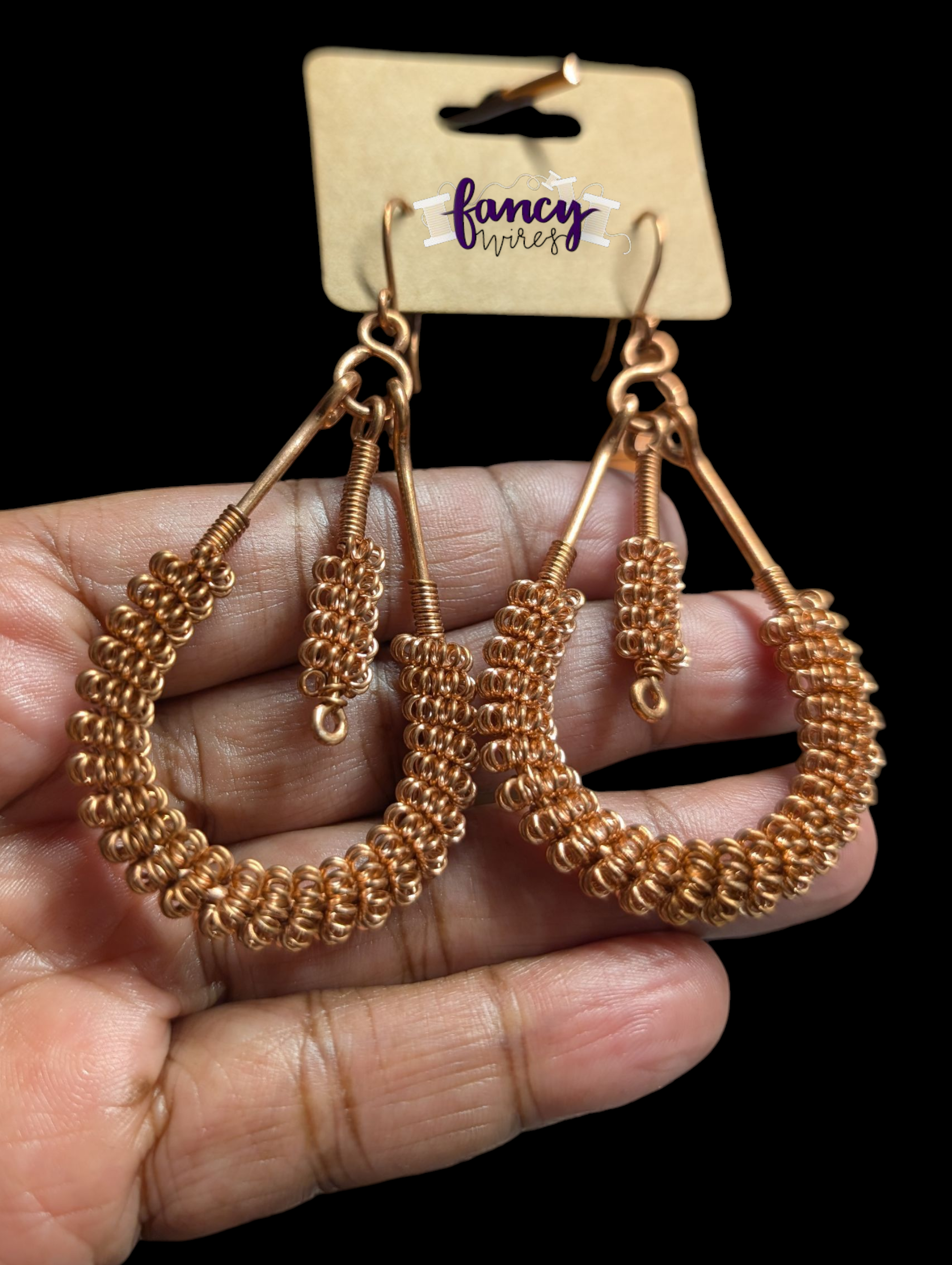 Coiled Copper Earrings