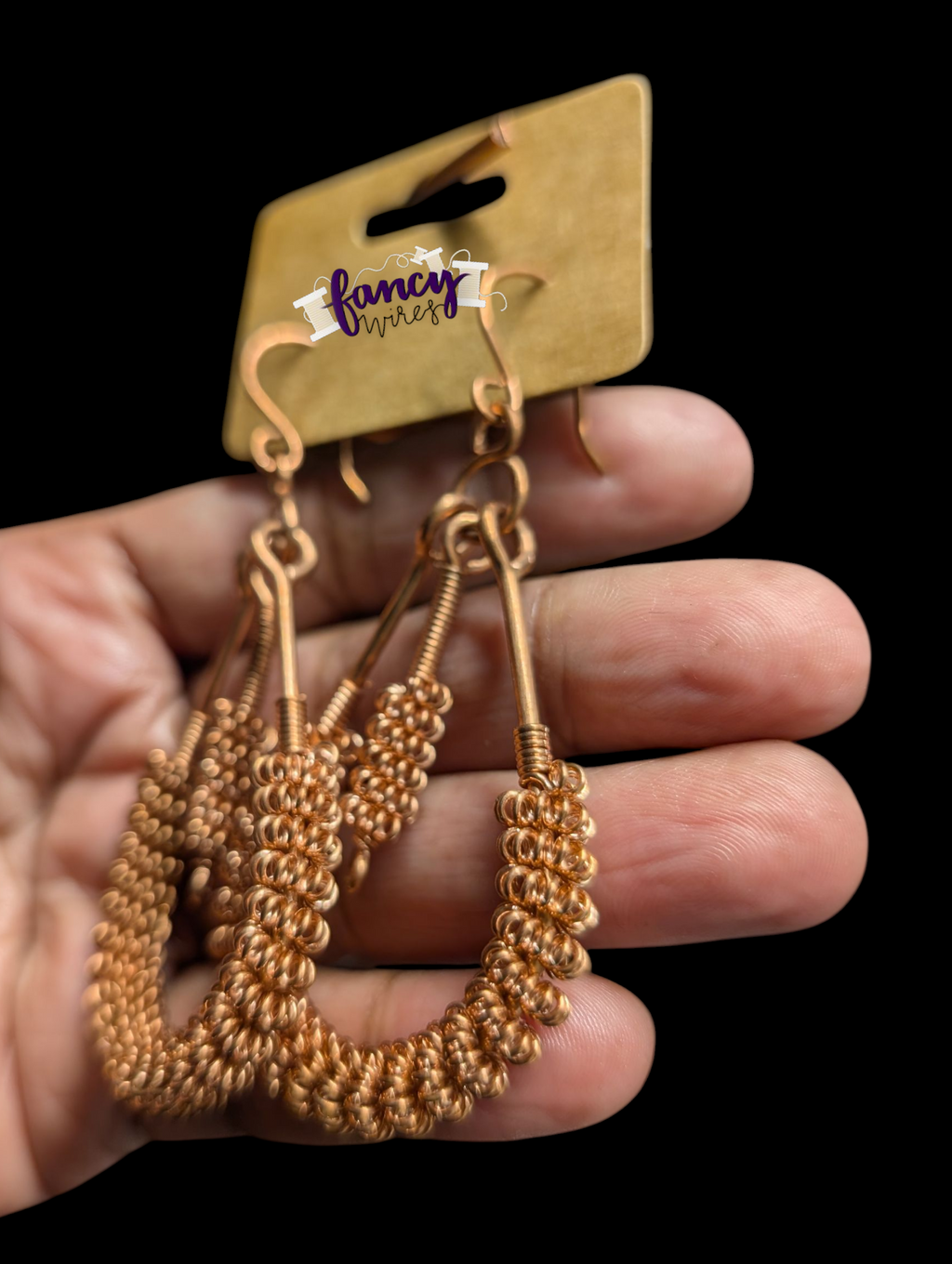 Coiled Copper Earrings
