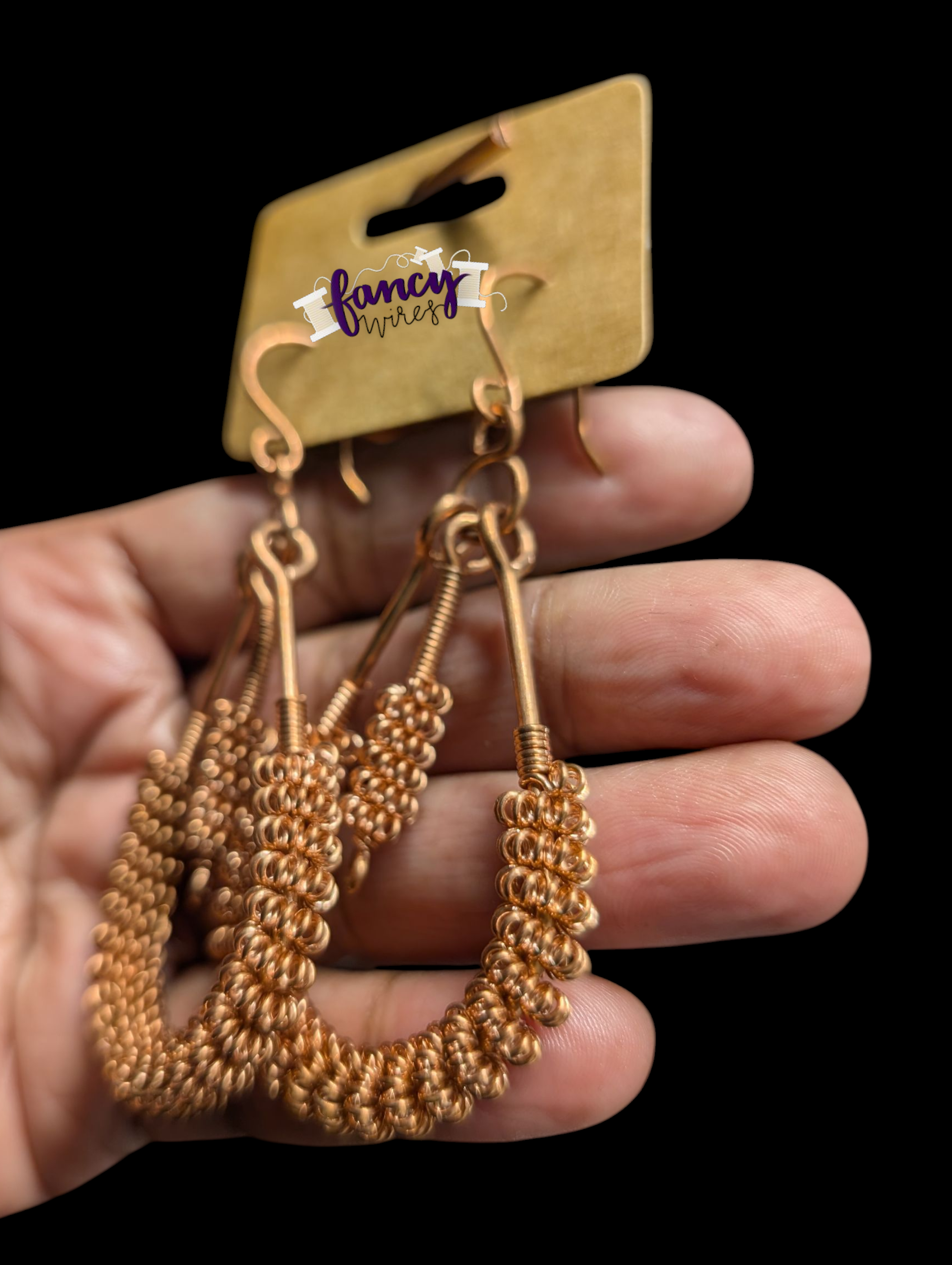 Coiled Copper Earrings