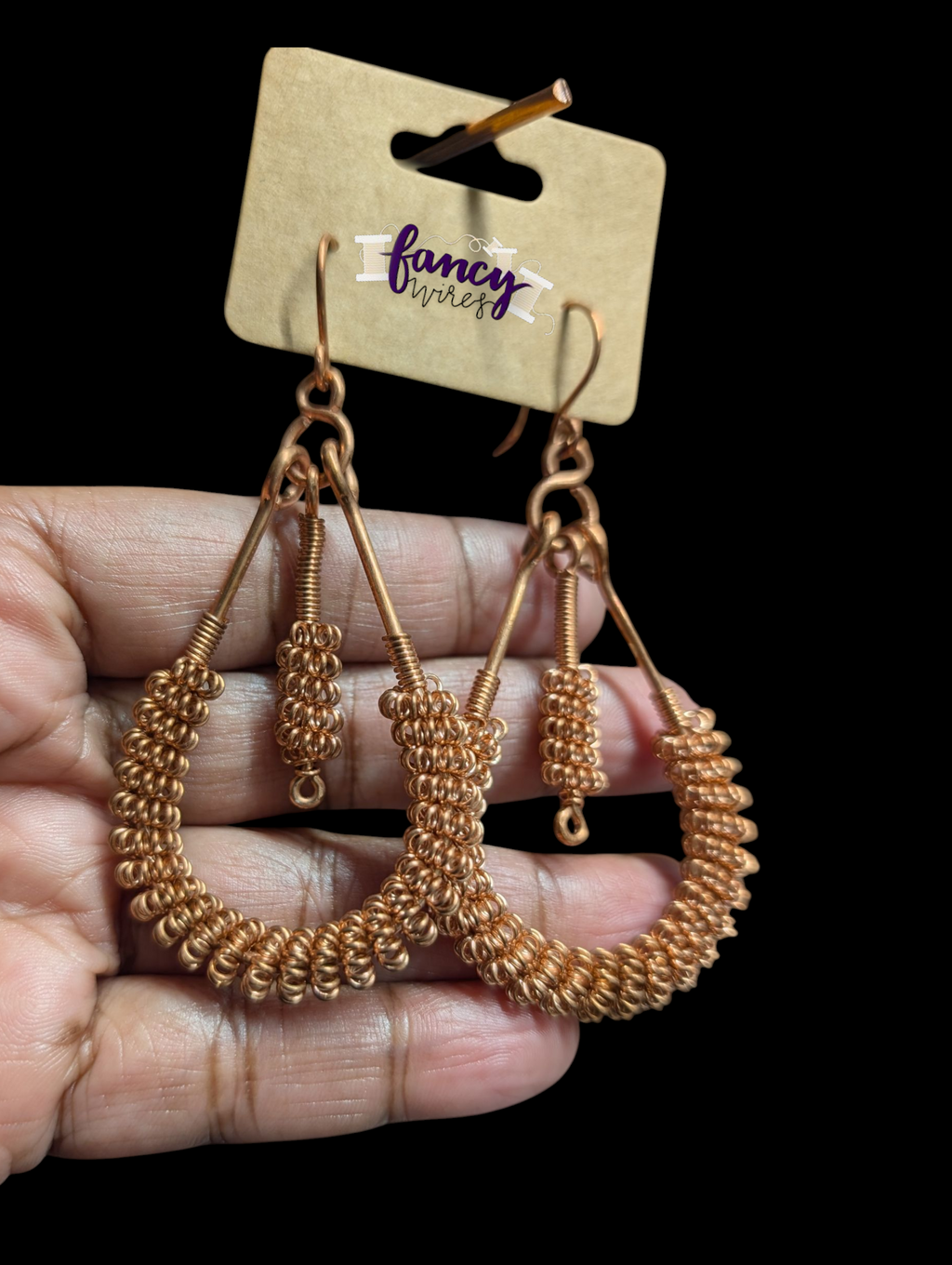 Coiled Copper Earrings