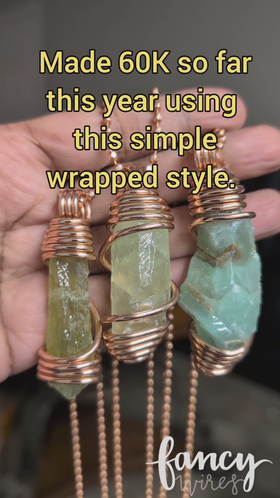 Wholesale Simple Wrapped Copper Pendants