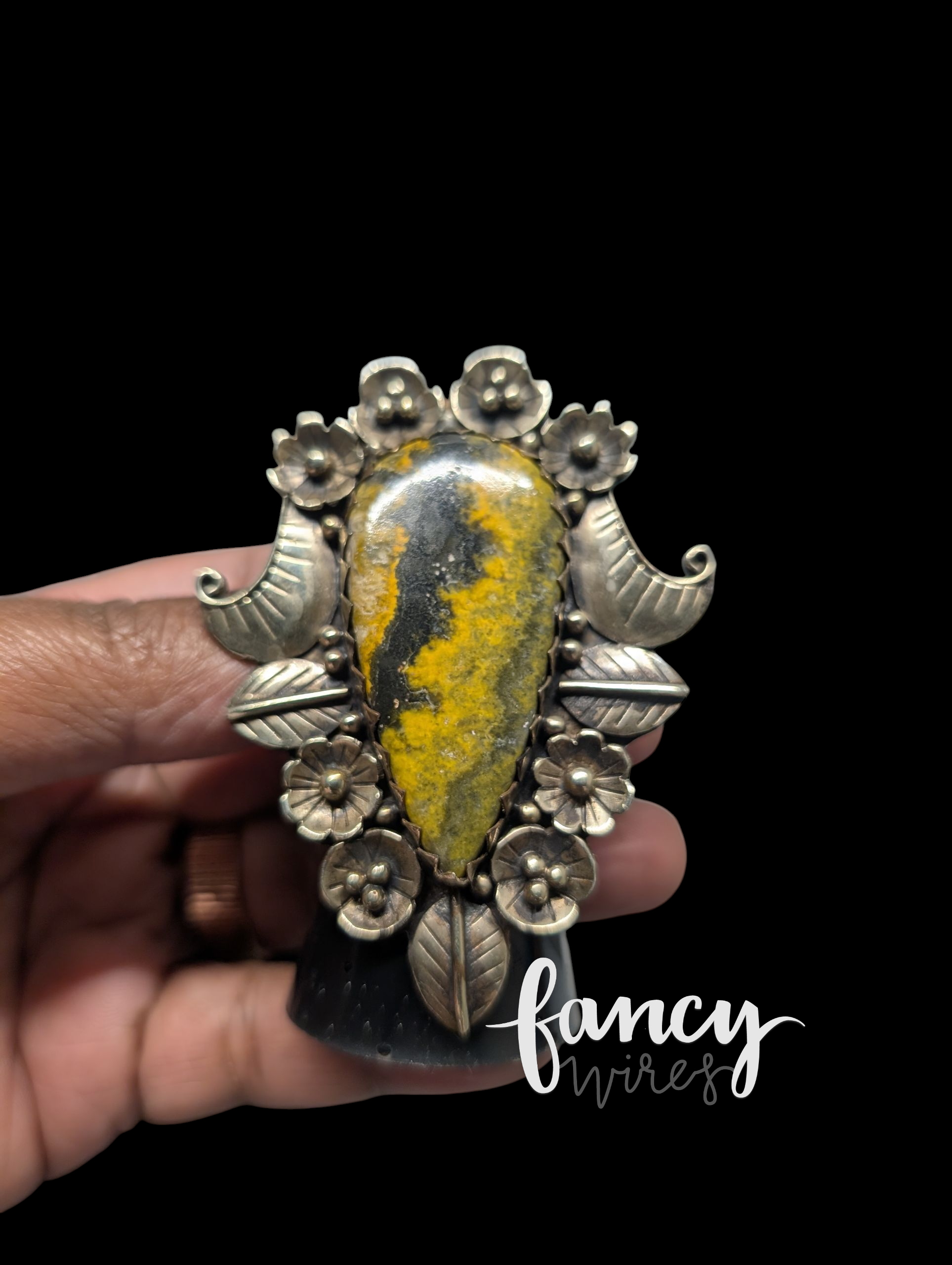 Bumblebee Jasper Statement Ring