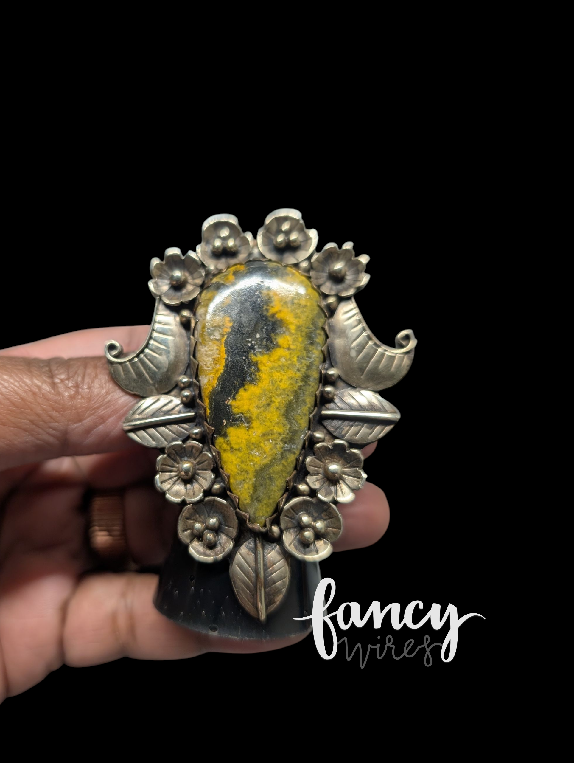 Bumblebee Jasper Statement Ring
