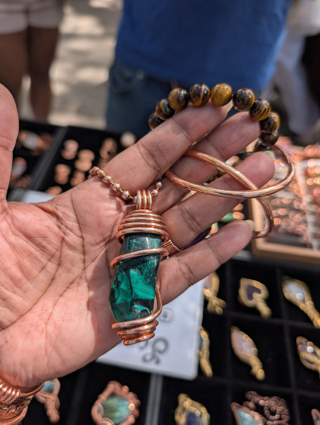 Wholesale Simple Wrapped Copper Pendants